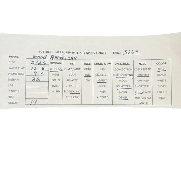 Good American Good Legs Crop Jeans Skinny Dark Wash Stretch Mid Rise 2/26 - Picture 9 of 9